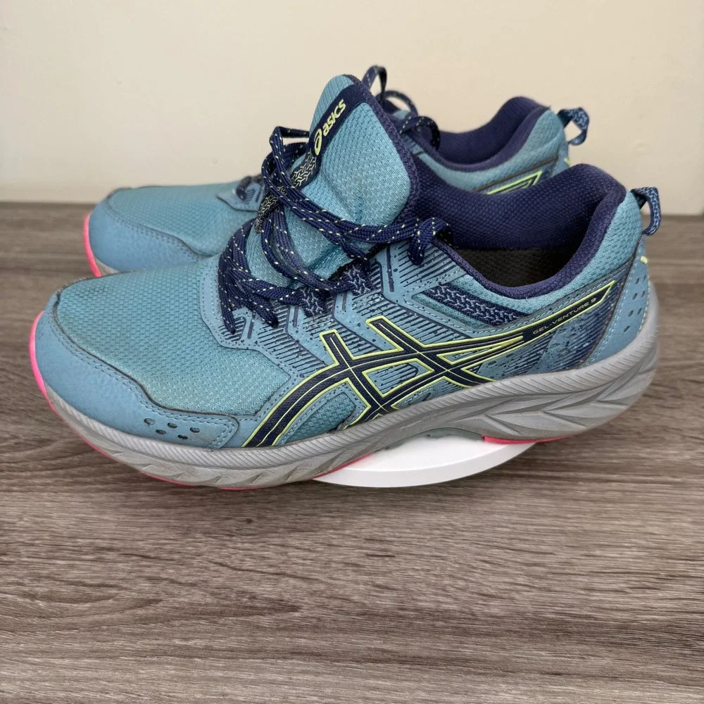ASICS Gel Venture 8 Wide Women's Running Shoes Teal Pink Size 9‎ Wide